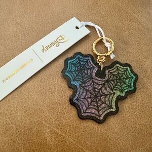 Stoney Clover Lane Black Glitter Disney Keychain Charm